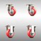 Service Caster 3 Inch 316SS Red Polyurethane Wheel Swivel Top Plate Caster Rigid SCC, 2PK SCC-SS31620S314-PPUB-RED-2-R-2 - alternate 1
